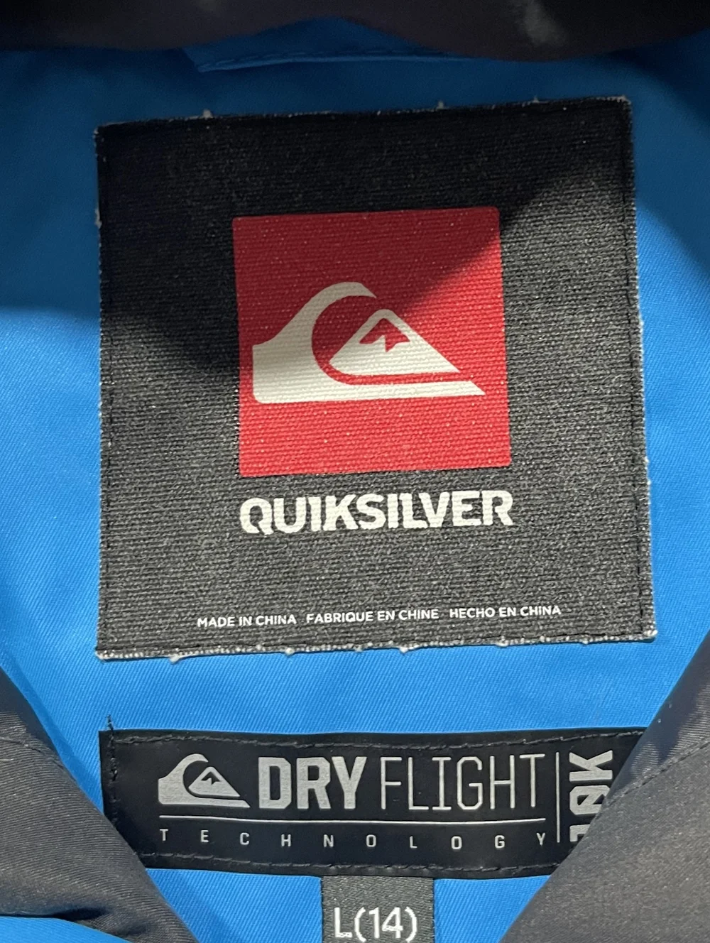 Quicksilver Unisex Kid Dry Flight 10K Vibrant Electric Blue Hooded Winter Jacket
